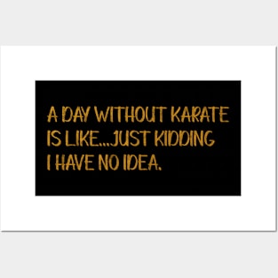 A Day Without Karate Is Like Posters and Art